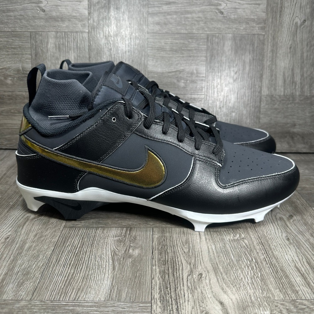 Nike Alpha Menace Dunk Gold Mens 16 Color Reveal Football Cleats NEW HV6923-001